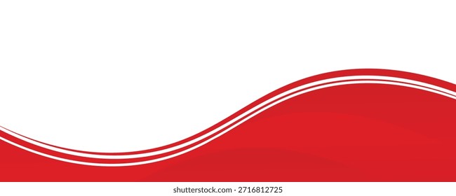 Elemento Abstractas de la curva del fondo de la línea roja con el espacio blanco para el diseño del texto y del mensaje, capas superpuestas