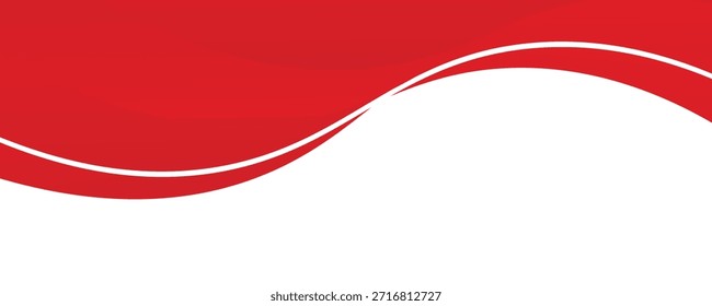 Elemento de curva de fondo de línea roja Abstractas con espacio en blanco para el diseño de texto y mensajes, capas superpuestas. con un estilo de concepto moderno