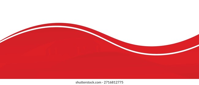 Elemento de curva de fondo de línea roja Abstractas con espacio en blanco para el diseño de texto y mensajes, capas superpuestas. Ilustración vectorial EPS10