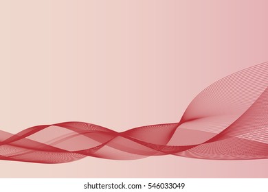 Abstract red line background. Energy flow, wave. Vector illustration.
