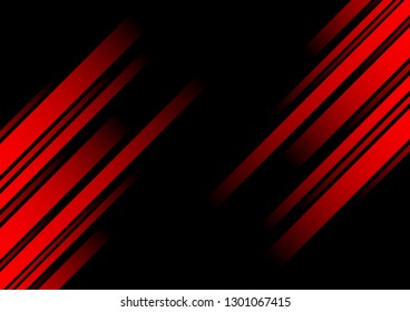 Abstract red line and black background for business card, cover, banner, flyer. Vector illustration