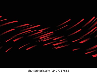 Abstract red line and black background for business card, cover, banner, flyer. Vector illustration