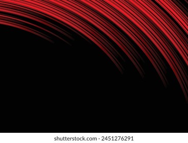 Abstractas línea roja y fondo negro para tarjeta de visita, cubierta, Anuncio, volante. Ilustración vectorial