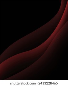 Abstract Red Line, with dark backgroudn, black background, 