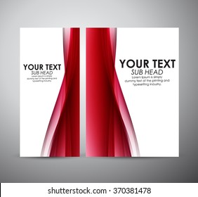 Abstract red line. Graphic resources design template. Vector illustration