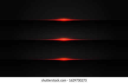 Abstract red line light on black shadow luxury futuristic technology background vector illustration.