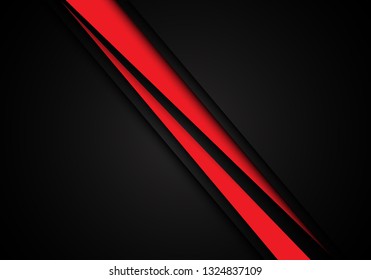 Abstract red line slash speed overlap on black design modern futuristic background vector illustration.