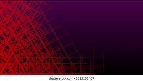 abstract red lines background vector design