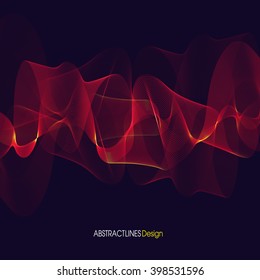 Abstract red Lines Design. Violet background