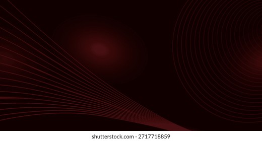 Abstractas líneas rojas dibujadas por la luz sobre un fondo negro. Líneas láser