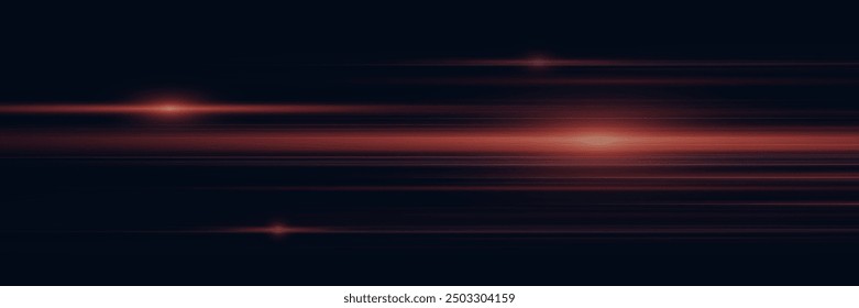 Abstract red lines. Light stripes with effect.	
