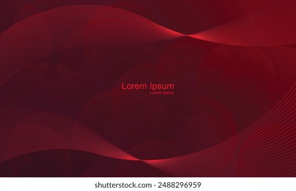 abstract red lines in vector