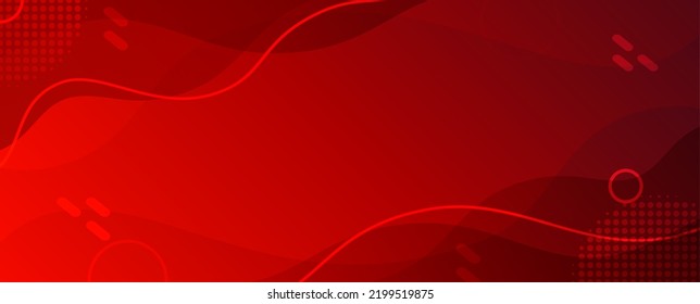 Abstract red liquid banner memphis cover wallpaper. Bright color fluid backdrop background business card web banner design geometric free form melted gradient billboard ads hipster cyber trendy vector