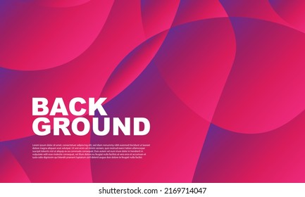 Abstrakter roter flüssiger und kurviger geometrischer Hintergrund für Banner. Vektorgrafik.