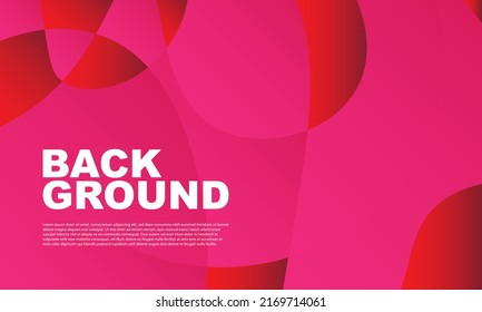 Abstract red liquid and curvy geometric background for banner. Vector illustration.