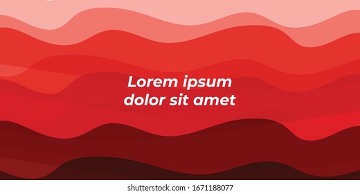 Abstract Red Liquid Wave Background