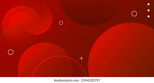 Abstract red liquid wave background. Circle abstract vector banner design. for presentation design. Vermilion base for website, print, base for banners, wallpapers, business cards, brochure, banner
