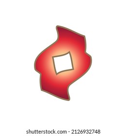 Resumen del diseño del logo rojo. Logotipo vectorial inusual con un gradiente.