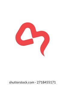 Logotipo rojo Abstractas con líneas orgánicas que fluyen formando un símbolo moderno y mínimo. El diseño representa el cuidado, la conexión, el amor y la vitalidad, lo que lo hace adecuado para el cuidado de la piel, la belleza, la salud, el bienestar y las marcas médicas. La forma curva suave transmite suavidad, armonía y continuidad, mientras que el color rojo simboliza energía, pasión y confianza. Logotipo limpio, simple y versátil ideal para la marca, los medios digitales, el embalaje y la identidad corporativa.