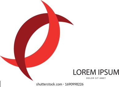 Abstract red logo in vector format. Can be used in branding or different graphic design layouts