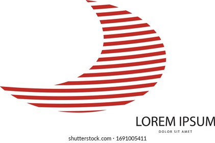 Abstract red logo in vector format. Can be used in branding or different graphic design layouts