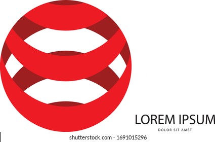 Abstract red logo in vector format. Can be used in branding or different graphic design layouts