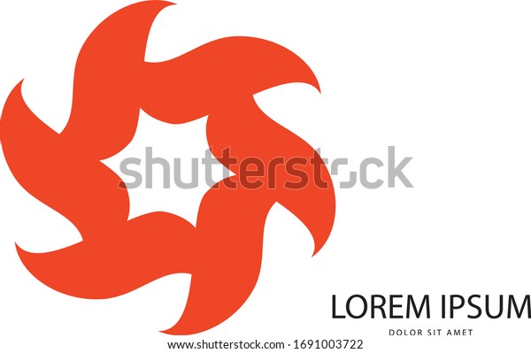 Vector De Stock Libre De Regalias Sobre Logo Rojo Abstracto En Formato Vectorial