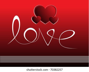 abstract red love background with maroon heart