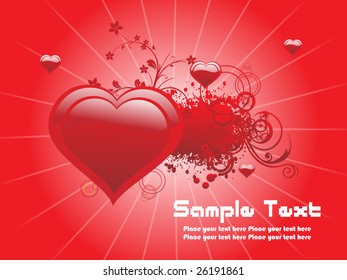 abstract red love design background