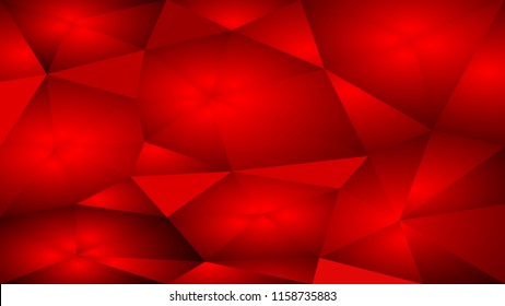 Abstract Red Low Poly Background