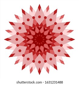Abstract Red Mandala Design Pattern