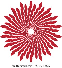 Abstract red mandala flower design