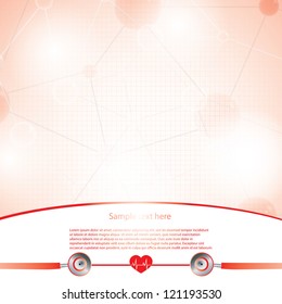 Abstract Red Medical Background