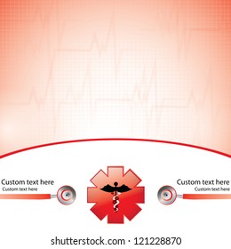 Abstract red medical background