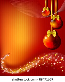 Abstract Red Merry Christmas background. Eps10 illustration