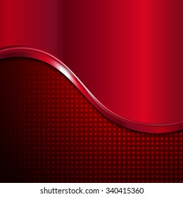 abstract red metal wave style vector background