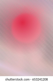 Abstract Red, metallic, chrome background a4 format. Halftone pattern spiral. Wave, circle curve