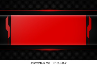 Abstract red metallic texture on dark background. Technology vector design template concept for use element cover, banner, flyer, frame, brochure, corporate, advertising, wallpaper