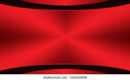 Abstract red metallic texture on dark background. Technology vector design template concept for use element cover, banner, flyer, frame, brochure, corporate, advertising, wallpaper