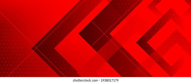 Abstract red modern decorative stylish wave banner background vector