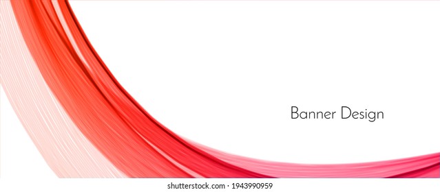 Resumen rojo moderno decoración elegante diseño de fondo de banda de onda vector