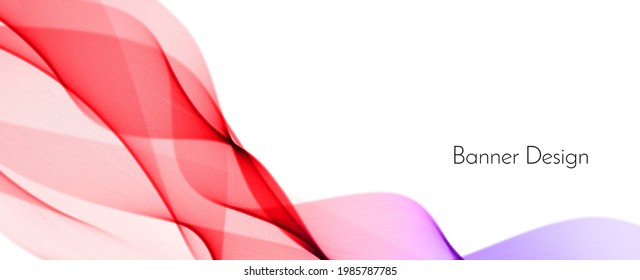Abstrakter, moderner, dekorativer, stylischer Wellenbanner-Hintergrund
