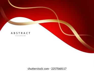Abstract red modern decorative stylish wave background vector