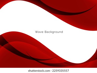 Abstract red modern decorative stylish wave background vector