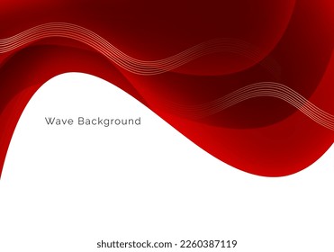 Abstract red modern decorative stylish wave background vector