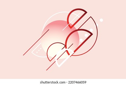 Abstract Red Modern Technology Background