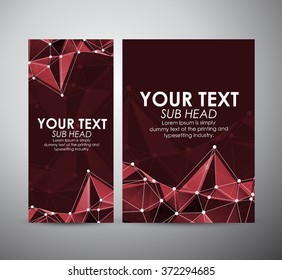 Abstract red Molecule. Graphic resources design template. Vector illustration