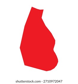 Abstract Red Montserrat Simple Map