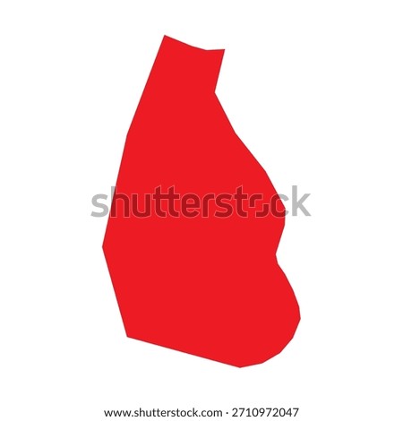 Abstract Red Montserrat Simple Map