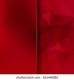 Abstract red mosaic background.  Blur background.  Triangle geometric background. Design elements. Vector illustration